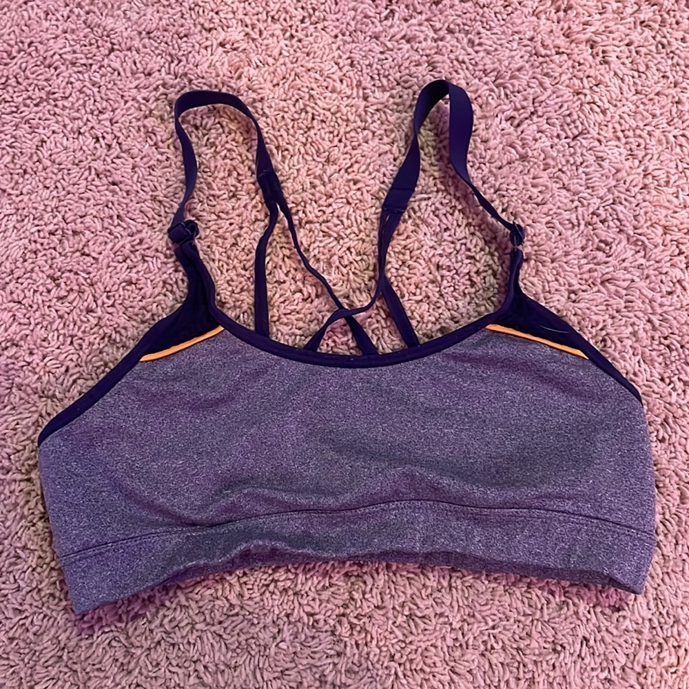 Grey sports bra